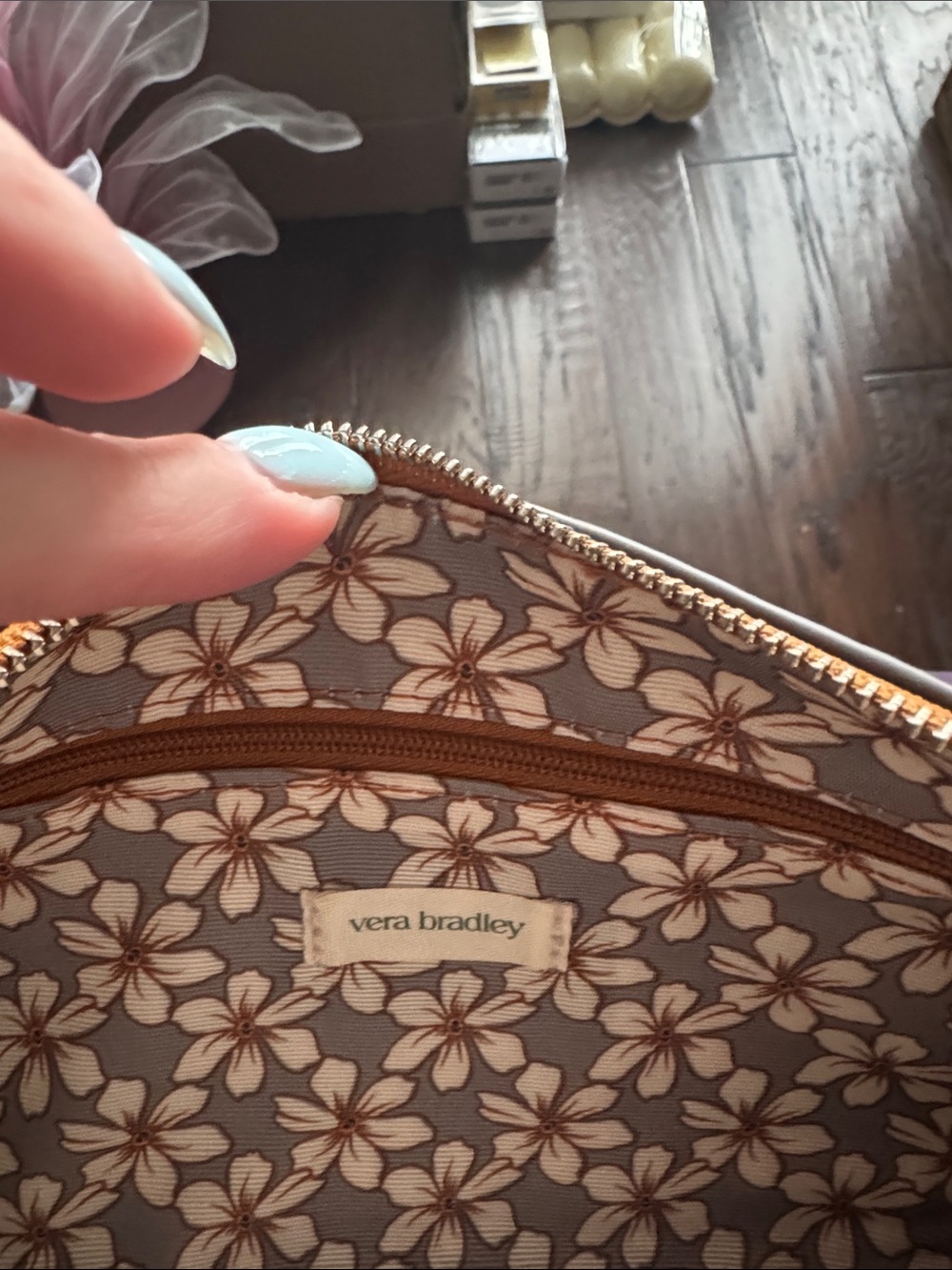 Vera Bradley Pebbled Crossbody Bag in Vegan Leather in Roasted Pecan - Picture 3 of 8